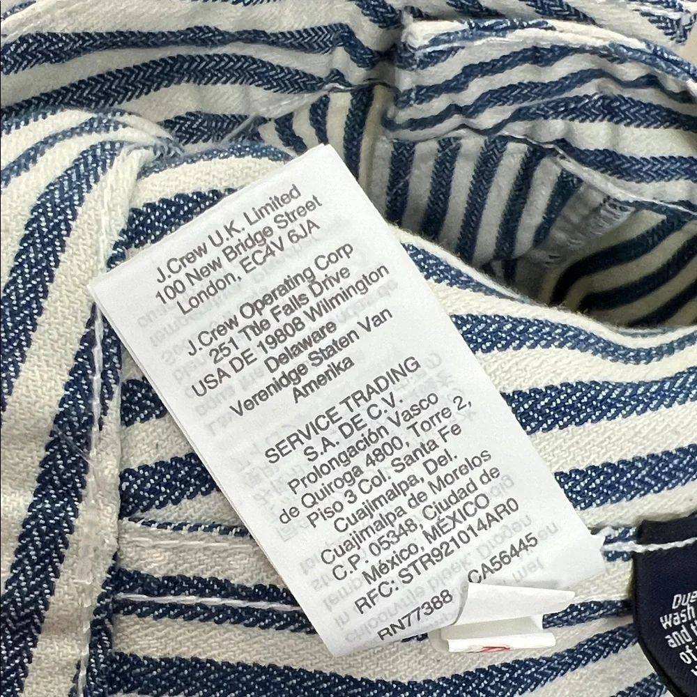 NWT Madewell Emmet Blue White Striped Jeans
Petite 28 Wide Leg Crop High Waist - Picture 10 of 10